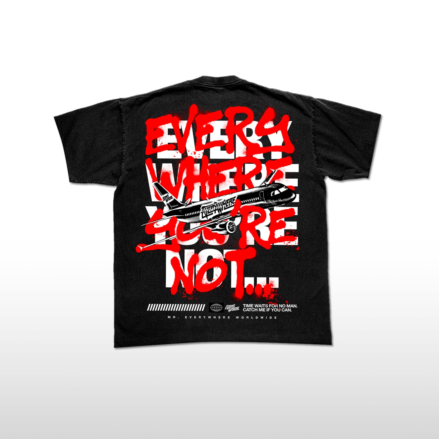 "Everywhere You're Not" Box Tee - Black