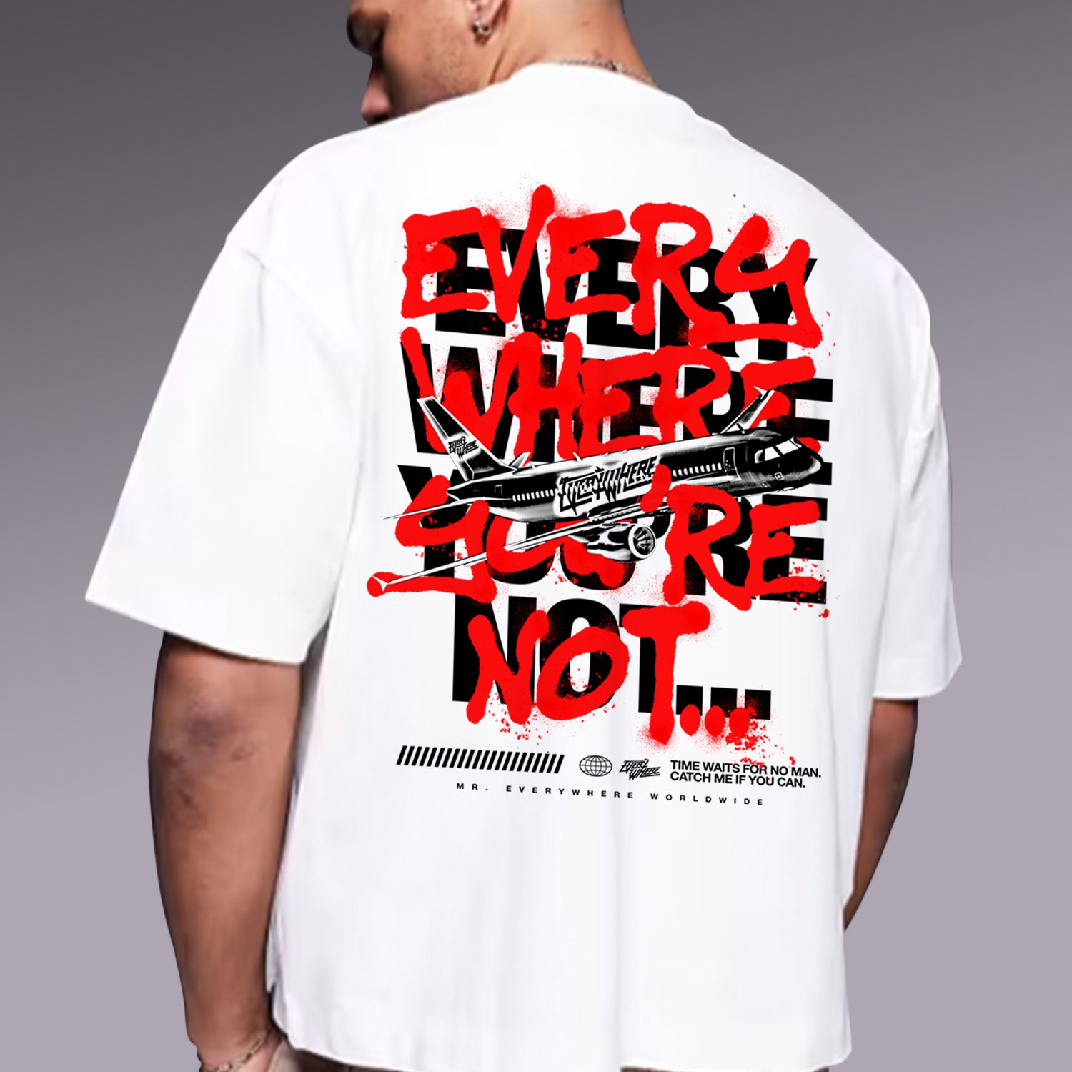 "Everywhere You're Not" Box Tee - White