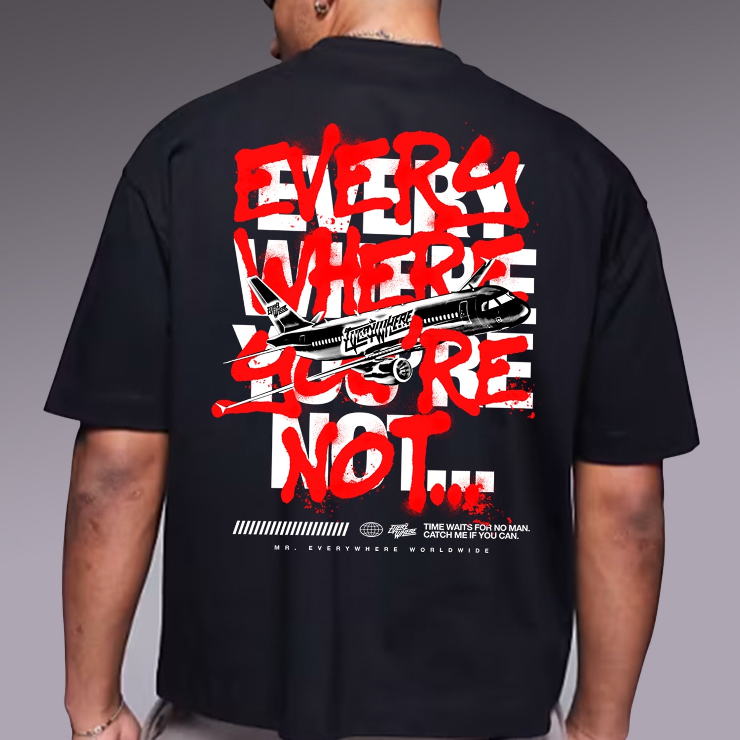 "Everywhere You're Not" Box Tee - Black