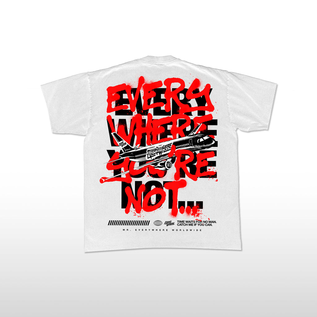 "Everywhere You're Not" Box Tee - White