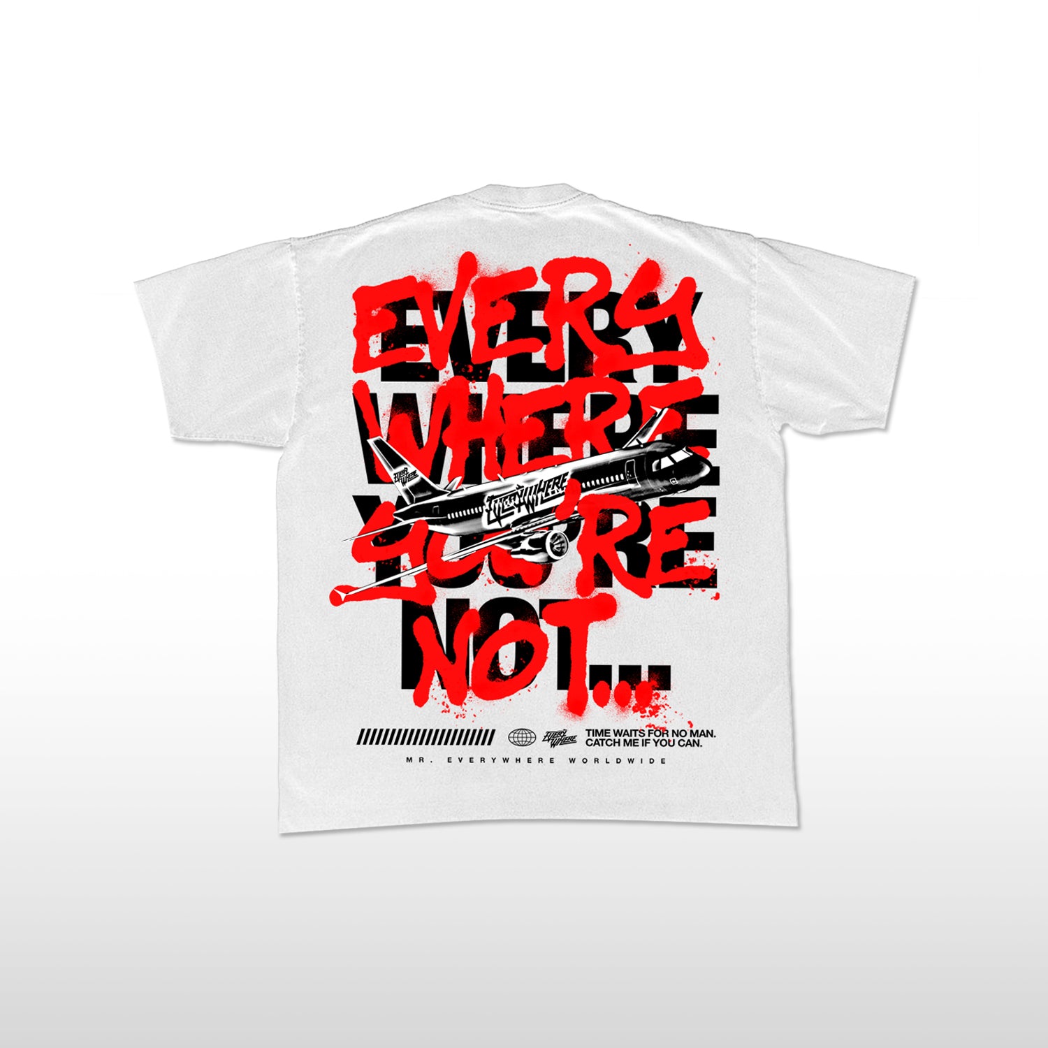 "Everywhere You're Not" Box Tee - White